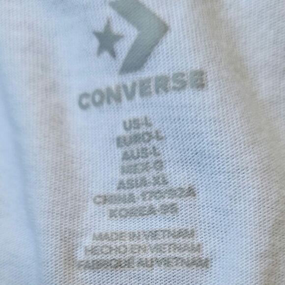 Converse Girls Cropped Graphic Love T-Shirt Size Large - Picture 2 of 5